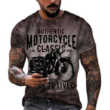 Camisa De Motociclista Vintage Impressa Em 3d Para Tênis H