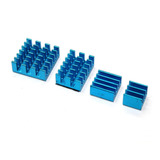 Kit 4 Disipadores De Calor Azul De Aluminio Raspberry