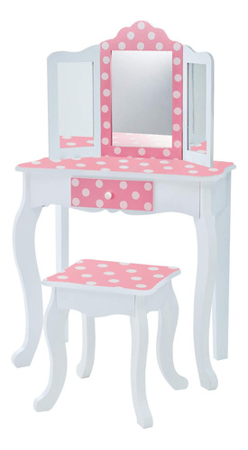 Teamson Kids Princess Gisele Juego De Tocador De Madera Para