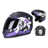 Casco Sleek Para Moto Abatible Certificado Dot Halloween Mocoerl 903 Talla Xl