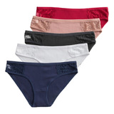 Conjunto De 5 Tanga De Algodón Para Mujer, Calzoncillos .