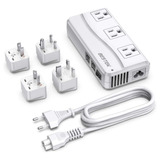 Convertidor De Viaje Universal 220v A 110v 250w + Carga Usb