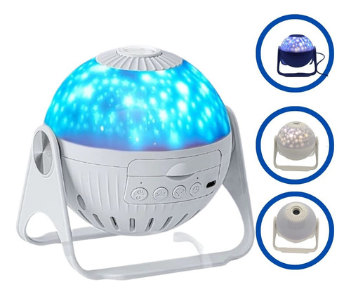 Led Star Projetor Night Light Planetario Galaxy 6 Em 1