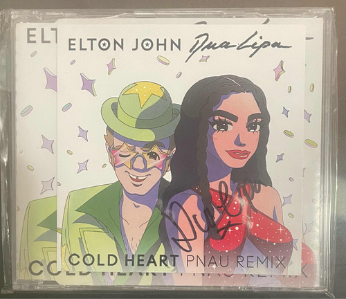 Elton John & Dua Lipa - Cold Heart - Single Autografiado