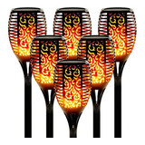 4pcs Lámpara Solar Led Antorcha Para Jardín