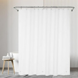 Cortina De Ducha Blanca 60 X 72 Pulgadas Peva Lavable Con Im