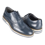 Zapato Caballero Gino Ch. 6027 Piel Azul 25 Al 30