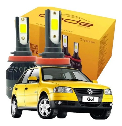 Kit Premium Super Led Farol Milha Vw Gol 8000k Led Auxiliar