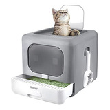 Caja De Arena Para Gatos Plegable, Compatible Con Gatos Medi