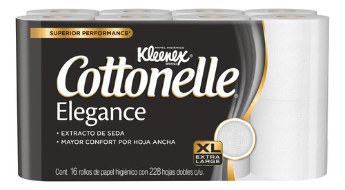 Kleenex Cottonelle Elegance Xl Papel Higiénico 16 Rollos