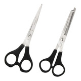 Set Tijeras Profesional De Corte Microdentada Y Pulir Probasic