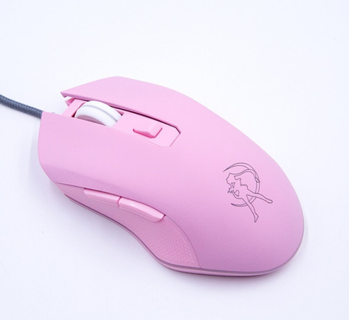 Mouse Gamer Rosado Diseño Sailor Moon Con Cable 3d 3200 Dpi