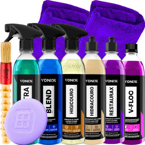 Kit Lavagem Automotiva Completa Profissional Produtos Vonixx