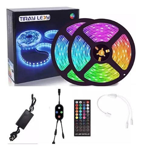 Tira Led Rgb 10 Mts 5050 Bluethoot Audioritmica App Celular