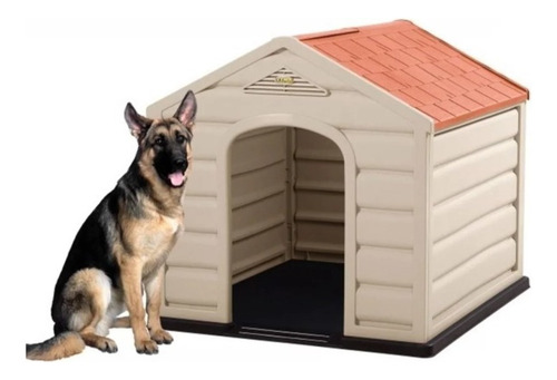 Casa Para Perro Térmica 92 X 90 X 89 Cm Rimax Raza Grande Color Marrón Claro