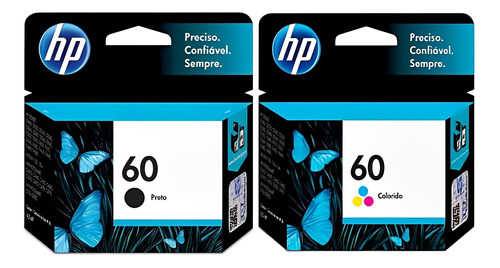 Cartuchos Originais Hp 60 Preto + Colorido F4480 F4580 C4780