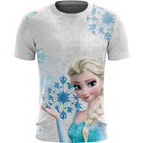 Camiseta Camisa Traje Fantasia Frozen Elza Envio Rápido 01