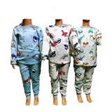 Pijama Niño Pack X3  Conjunto Forro Polar Pantalon + Poleron