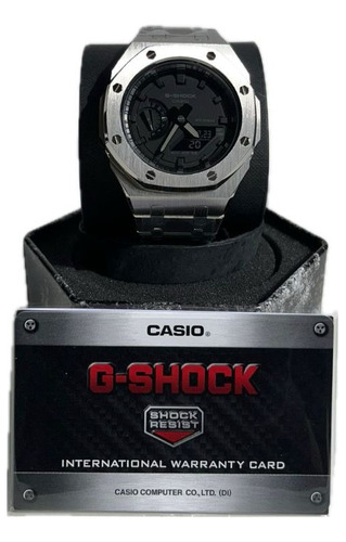 Reloj Casio G-shock Ga-2100-1a1dr Caja Y Correa Metálicos