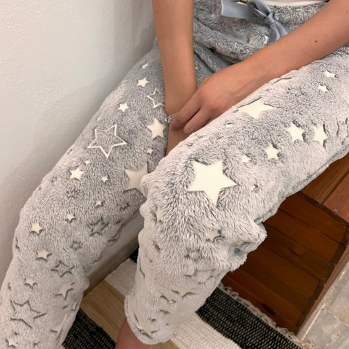 Pantalon Pijama Soft Polar Peluche Luminoso Super Abrigados