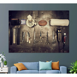 Quadro Em Canvas Barber Shop Vintage Decoração Barbearia 