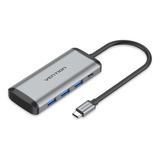 Hub Multipuerto 6 En 1 Usb-c Usb 3.0 X3 Pd Lectora Vention