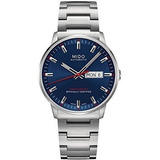 Mido M0214311104100 Commander Reloj Para Hombre Dial Azul Ca