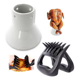 Qmark Estante De Ceramica Para Asar Pollo, Soporte Para Lata