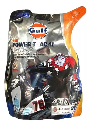 Aceite Moto Gulf 4t Power Trac Semi Sintetico 15w 50 1l Rpm