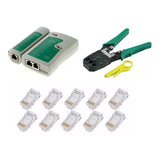 Testador De Cabo Rede Rj45 + Alicate Crimpador Rj45 + Cone