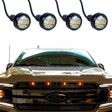 Kit 4 Led Grade Luz Âmbar Caminhonete Strada F250 Ranger S10