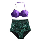 Traje De Baño Conjunto De Bikini Sirena Mujer Push Up Ci [u]