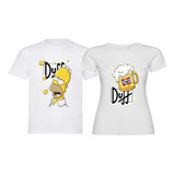 Camisetas Para Parejas Homero Duff 2 Camisetas 