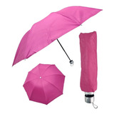 Sombrinha Guarda Chuva Dupla Face Raios Uv Liso Contra Vento Cor Rosa