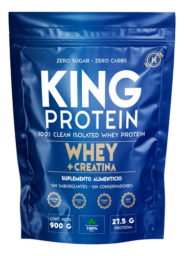 King Protein 100% Clean Isolated Whey Protein +creatina 900g