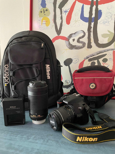Nikon D3500 Kit Profesional 500 Disparos/ 18-55mm + 70-300mm