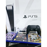 Playstation 5... Mando Adicional + 4 Videojuegos De Disco