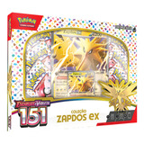 Box Pokémon Zapdos Ex 151 Com 6 Pacotinho Original Copag