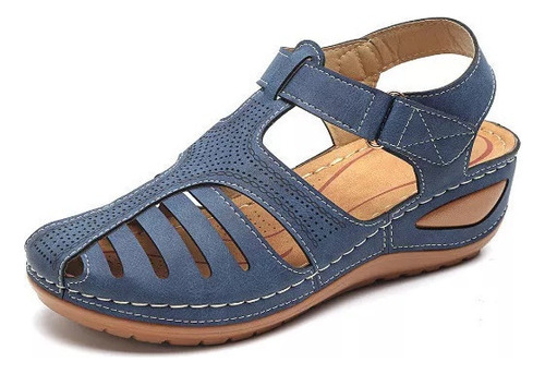 Sandalias De Cuña Retro Mujer Zapatos Suaves Antideslizantes