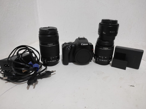 Canon Sl3 Com Lente Do Kit + 50mm + 55-250  + Itens