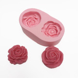 Molde Forma Sabonete Vela Silicone Mini Rosas 2 Cav