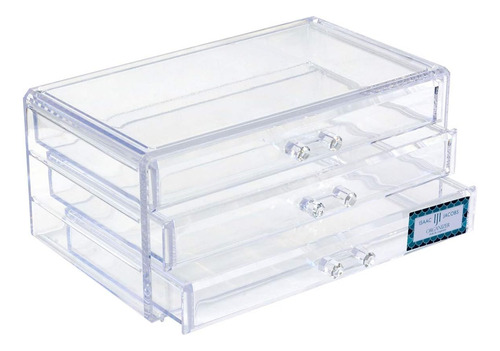 Isaac Jacobs Clear Acrylic 3-drawer Stackable Jewelry Org...