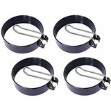 4 Piezas De Anillo De Metal Antiadherente Profesional Para H