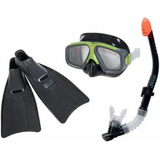 Mascara + Snorkel + Aletas Intex Surf Rider #55959