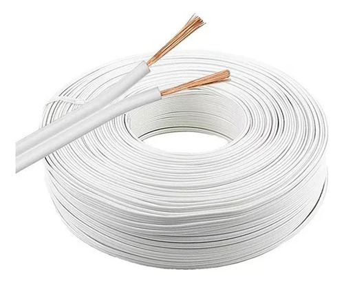 Cable Paralelo Bipolar 2x1  Blanco Rollo X10mt Argenplas