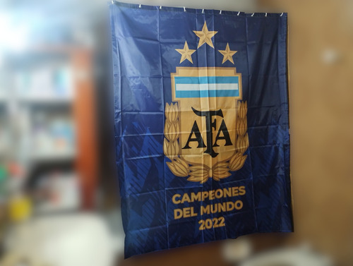 Cortina Baño Tela Impermeable- Argentina Campeón 3 Estrellas