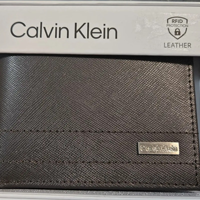 Calvin Klein Cartera De Piel Con Proteccion Rfid Hombre Color Marron 7 Diseño De La Tela Liso | Envío gratis