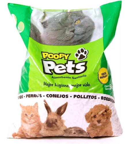 Poopy Pets Pellets De Pino Para Gatos  5 X 5kg