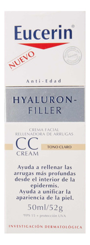 Cc Cream Hyaluron Filler Eucerin Tono Claro 50ml