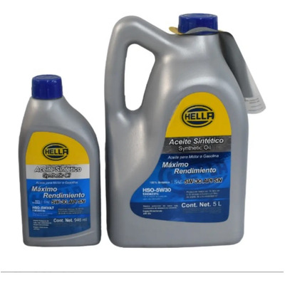Aceite Motor 100% Sintético Hella 5w-30 5.96 Lts Y Litro | Envío gratis